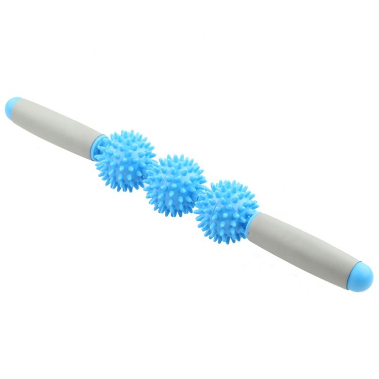 3 Spiky Balls Massage Stick Roller