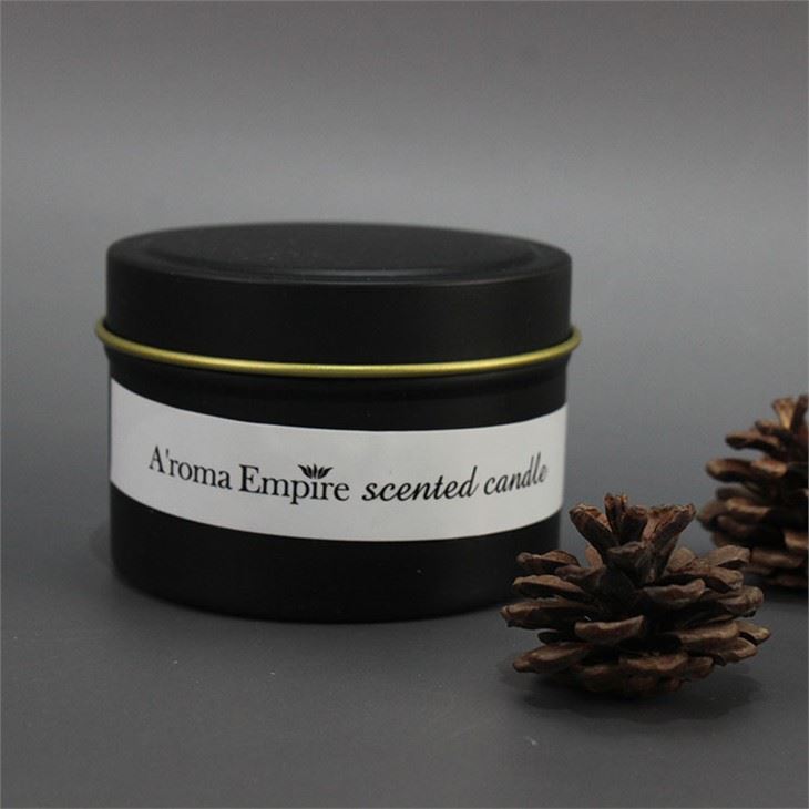 Black Soy Wax Candle Tin
