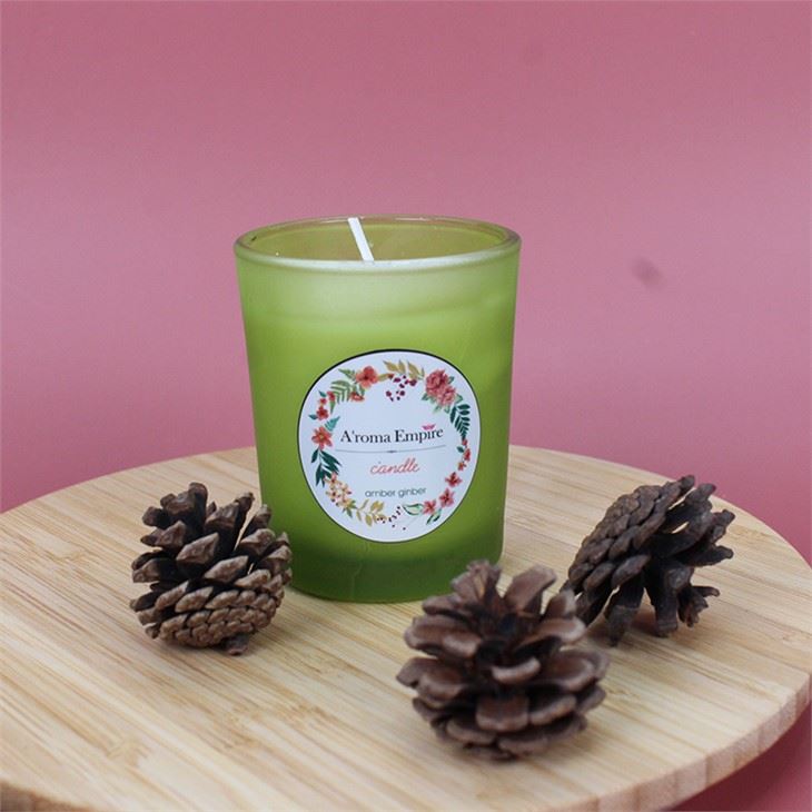 Colorful Frosted Small Glass Aroma Candle