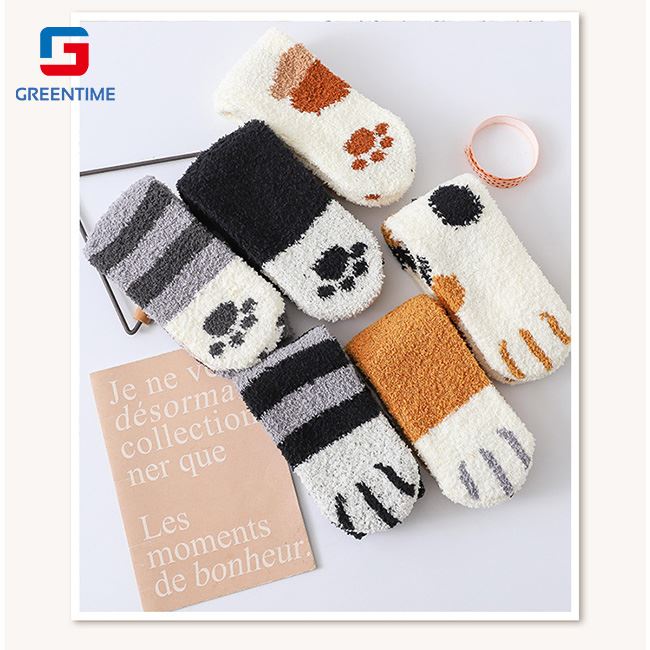 cute animal fuzzy socks