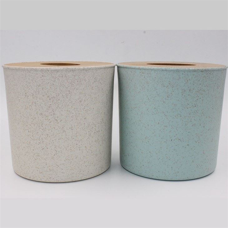 Cylindrical Wheat Straw Tissue Box