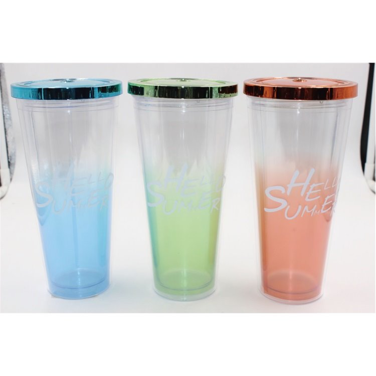 Flat Lid Gradient Color Drinking Bottle
