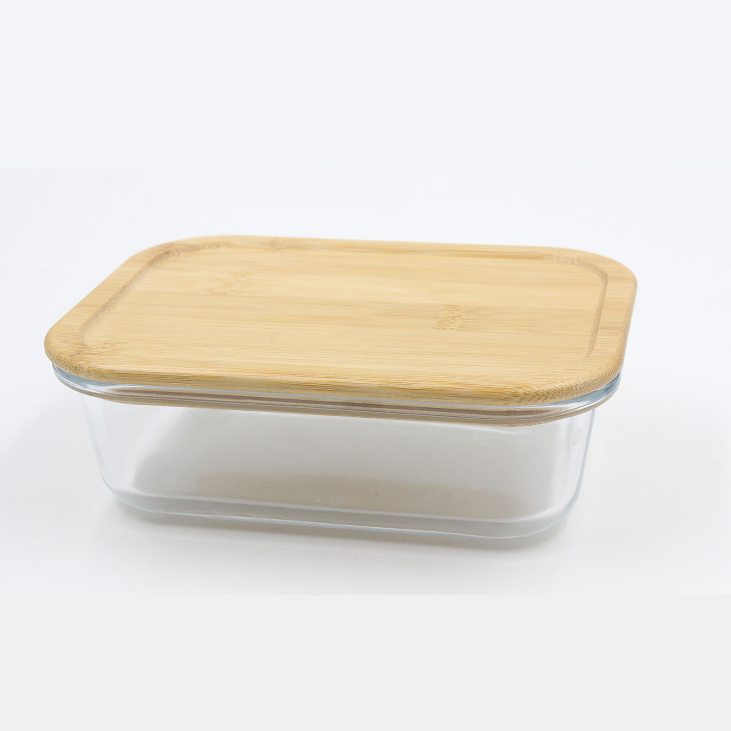 Glass Food Container With Bamboo Lid