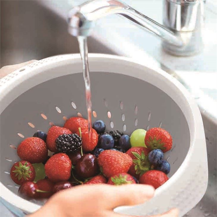 Grey Foldable Silicon Drain Basket