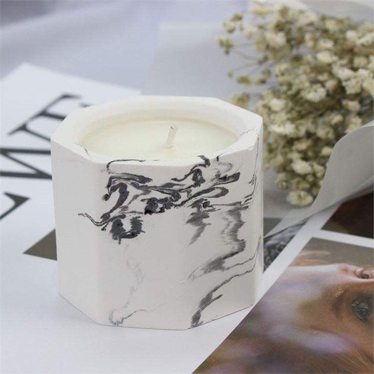 Marbled Plaster Scented Candle