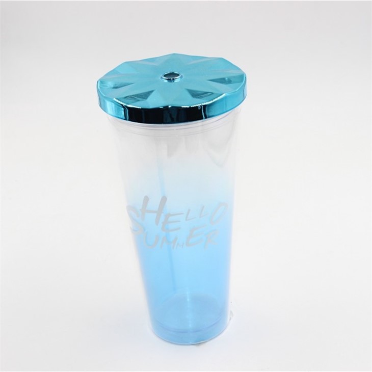 Octagonal Lid Gradient Color Drinking Bottle - Image 3