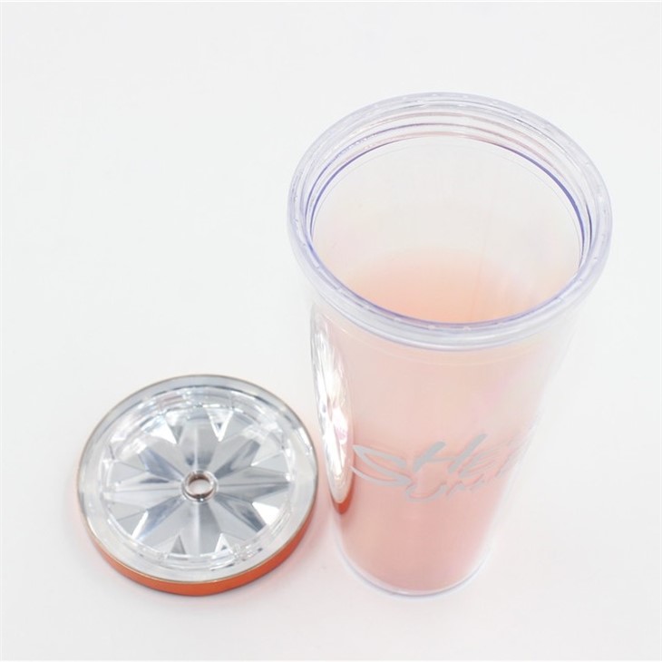 Octagonal Lid Gradient Color Drinking Bottle - Image 5