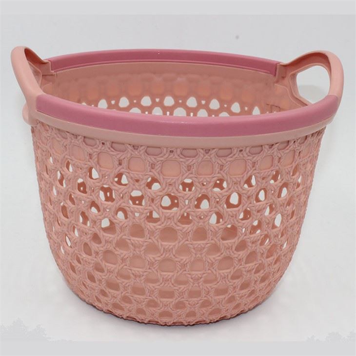 Pink Plastic Hollow Storage Basket