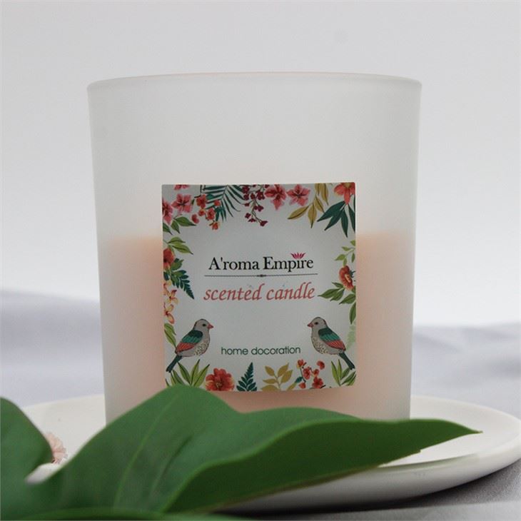 Transparent Frosted Glass Candle Cup