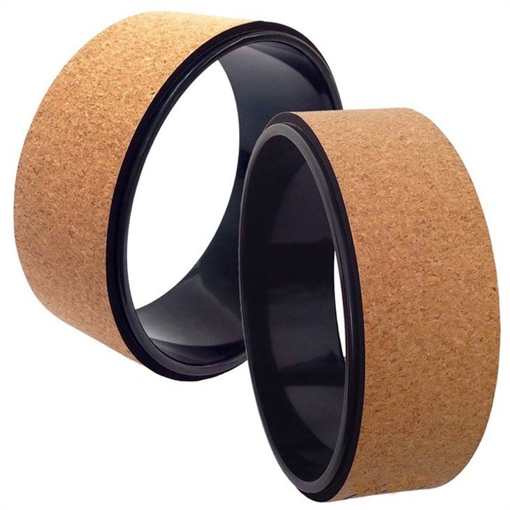 1PC Wholesale Eco Non Slip Cork Yoga Wheel