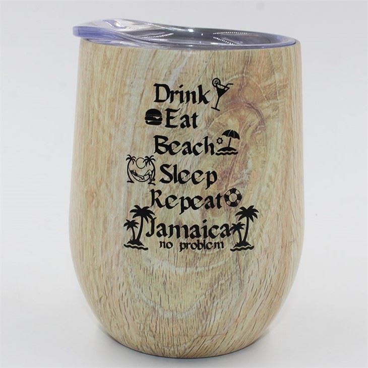 Wood Grain Egg Shape Ice Tumber