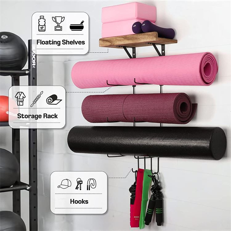Yoga Mat Storage Holder Wall Mount