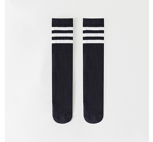 Striped Mesh Student Socks