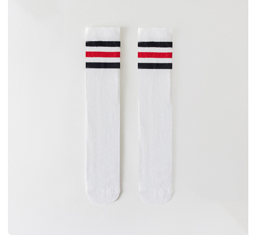 Striped Mesh Student Socks