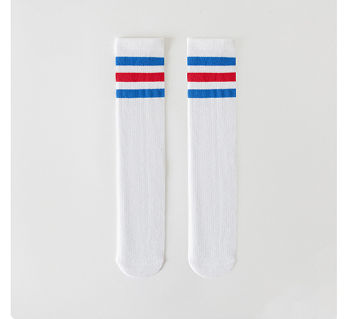 Striped Mesh Student Socks