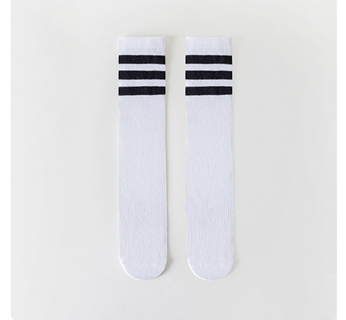 Striped Mesh Student Socks