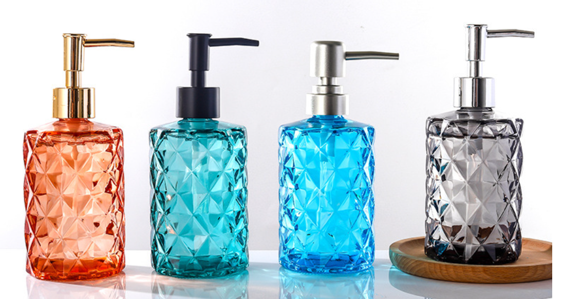 Glass Lotion Soap Dispenser Bottle