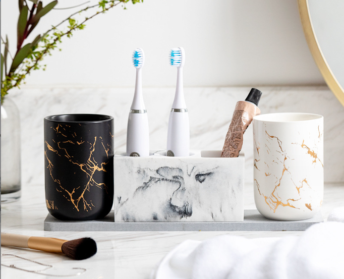 Marble Bathroom Accessories Set