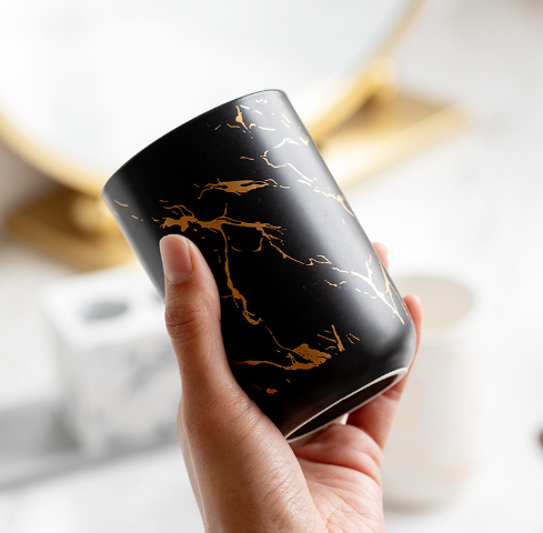 Marble Bathroom Accessories Set