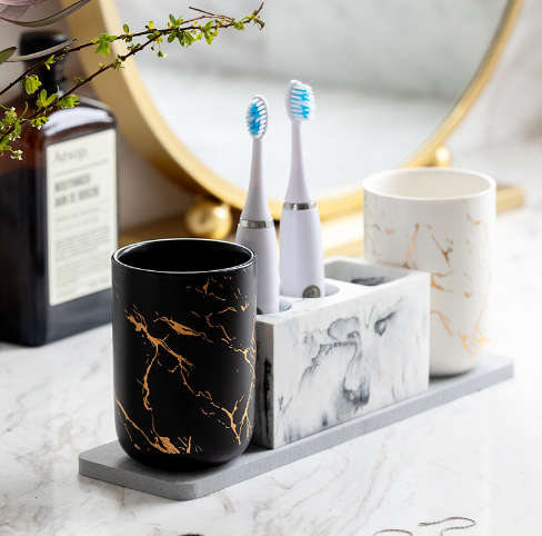 Marble Bathroom Accessories Set