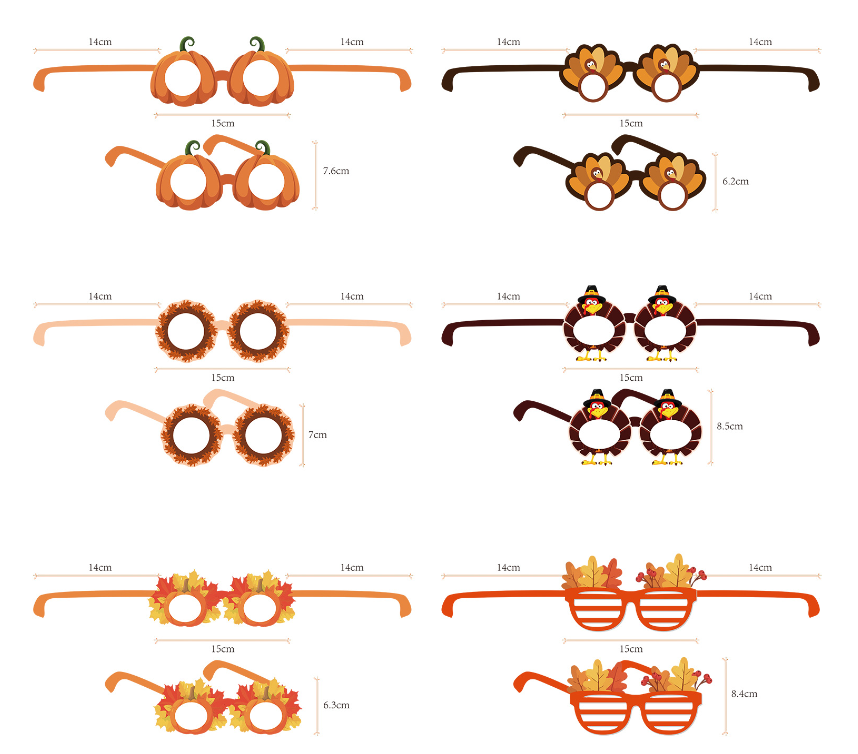 Thanksgiving Decoration Glasses Frames