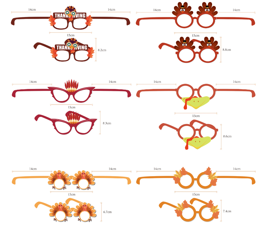 Thanksgiving Decoration Glasses Frames