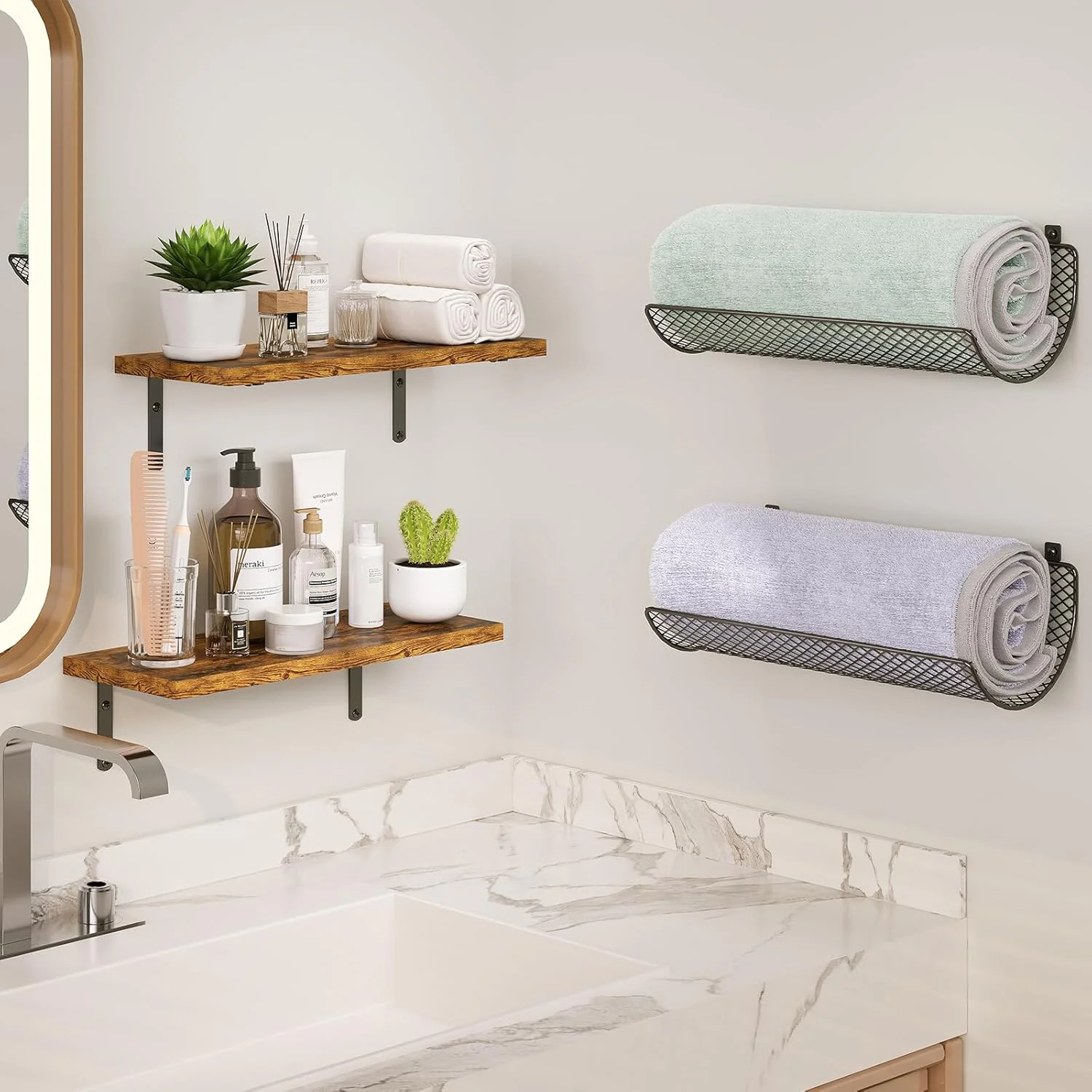 Iron Bathroom Organizer