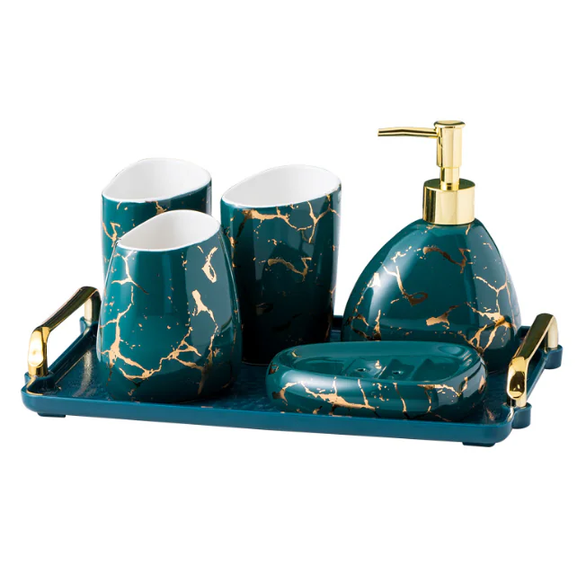 Ceramic Bath Accessory Set