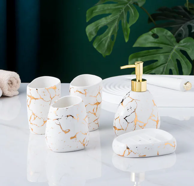 Ceramic Bath Accessory Set