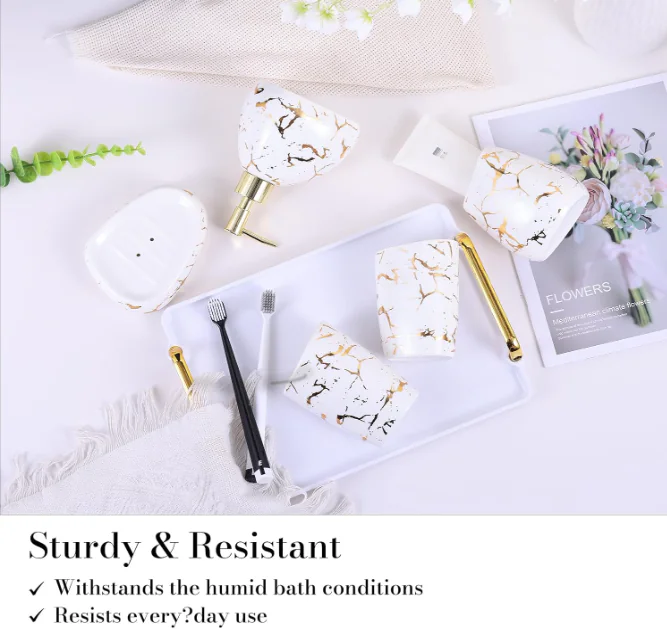 Ceramic Bath Accessory Set