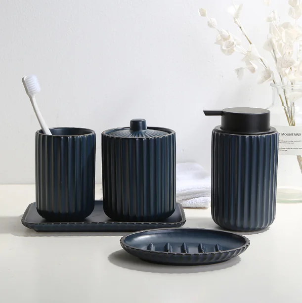 Ceramic Bathroom Accessory Set