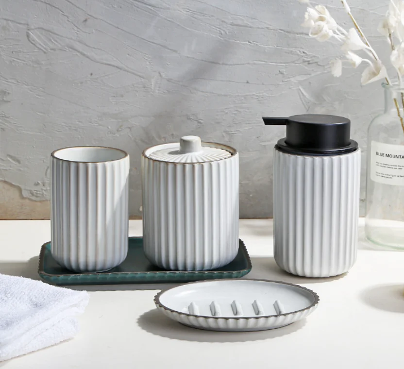 Ceramic Bathroom Accessory Set