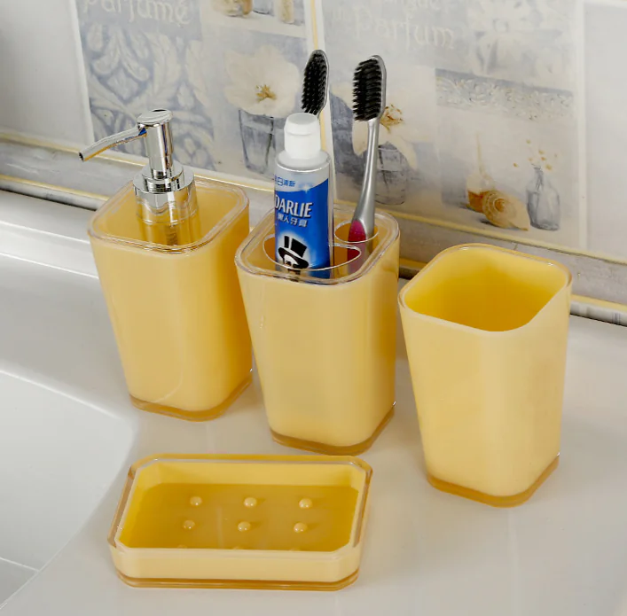Plastic Bathroom Accessory Set
