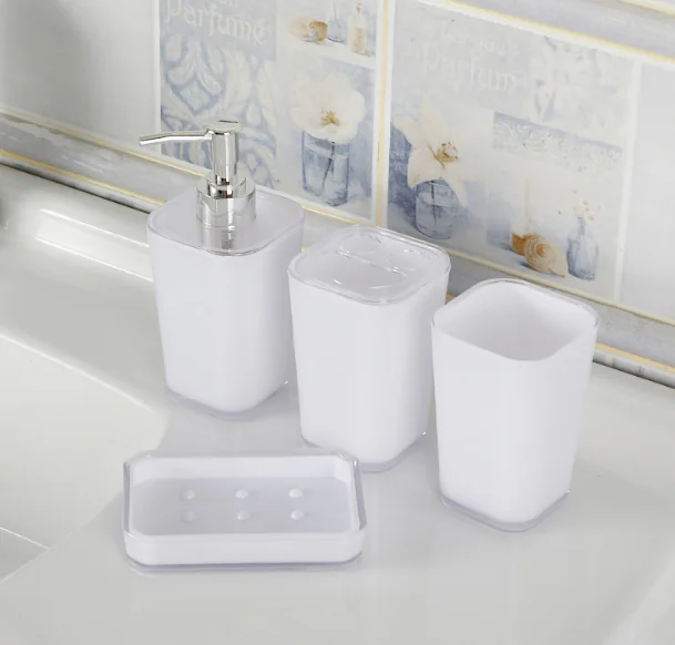 Plastic Bathroom Accessory Set
