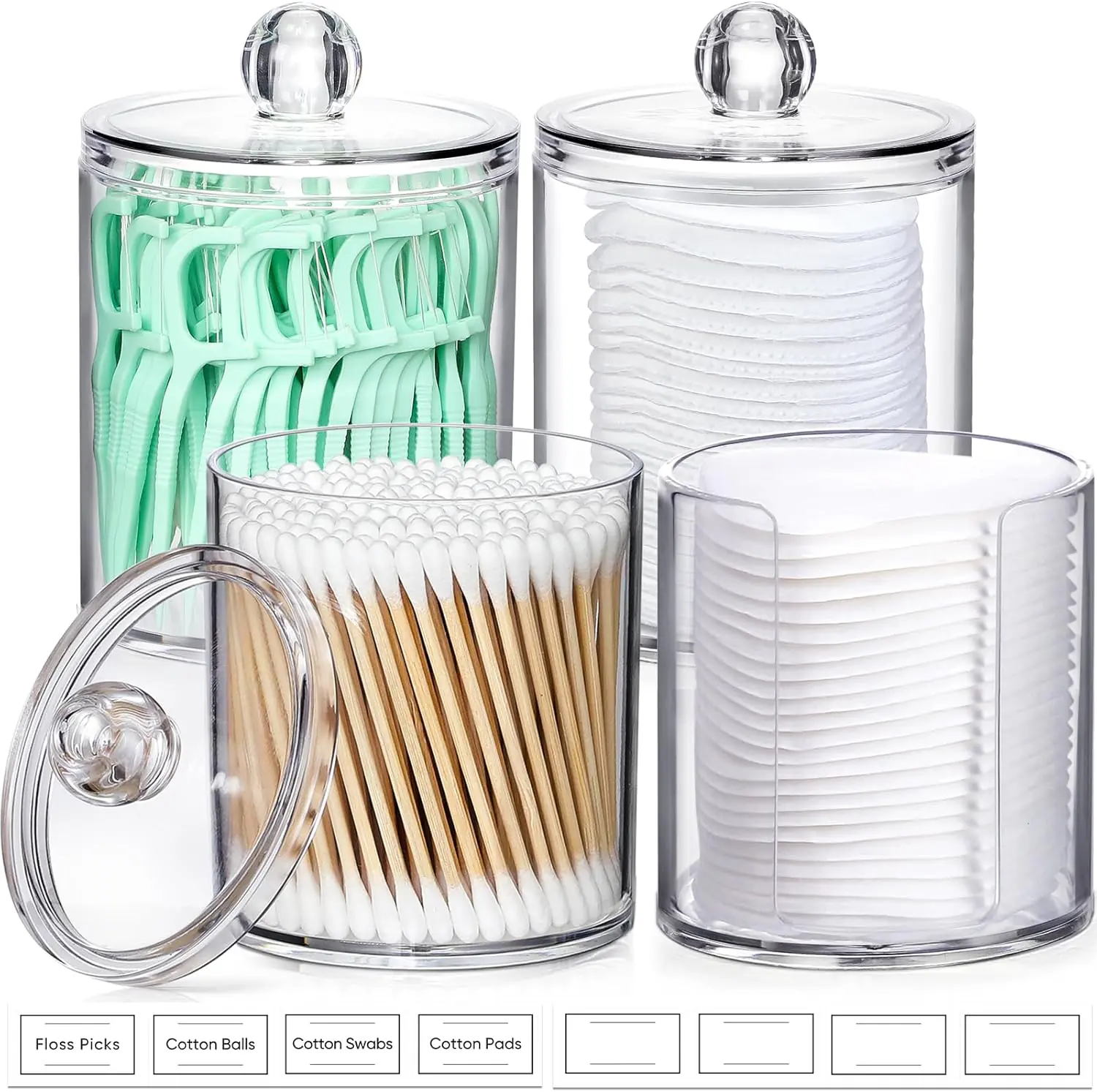 Acrylic Clear Plastic Jar Set for Bathroom1 2025073108354957