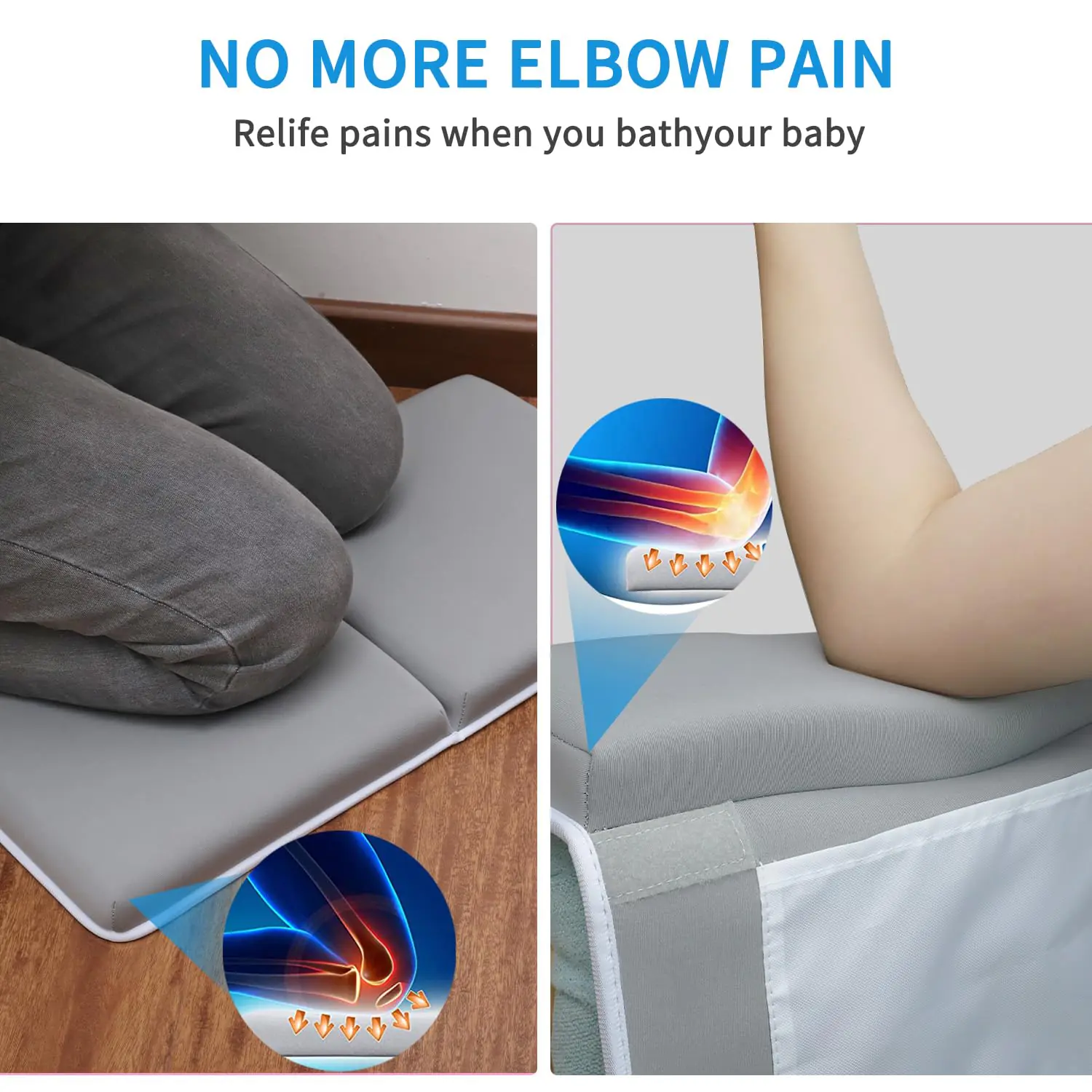 Bath Kneeler with Elbow Rest Pad Set-6