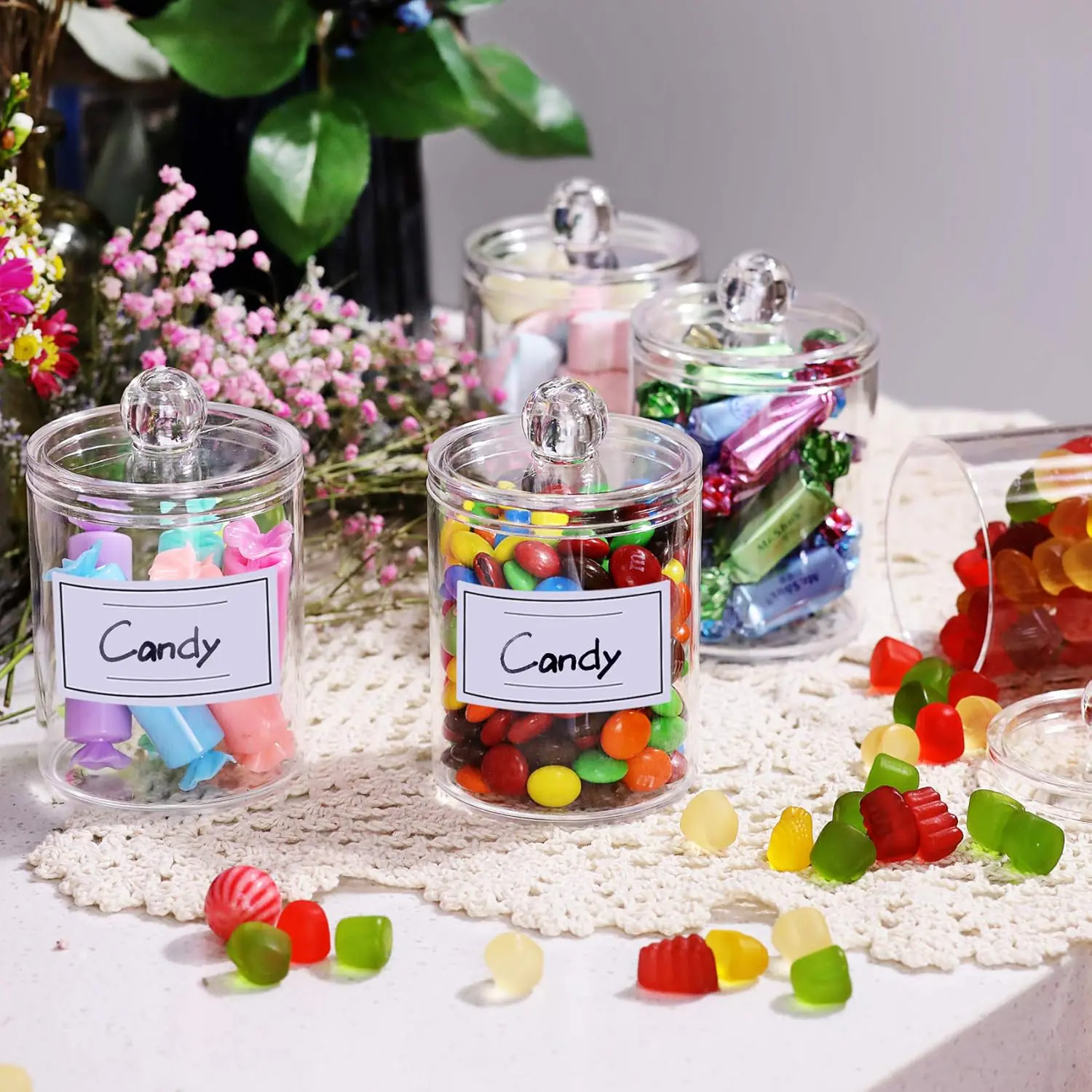 Acrylic Clear Plastic Jar Set for Bathroom Storage6 2025073108361827