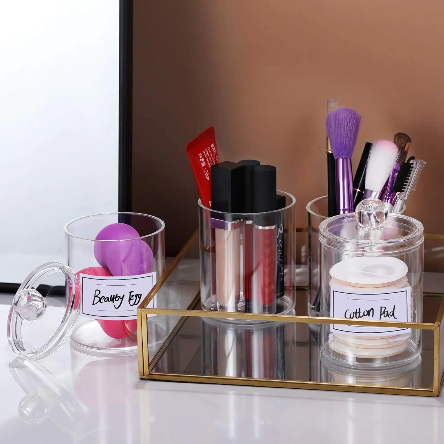 Acrylic Clear Plastic Jar Set for Bathroom Storage7 2025073108362458