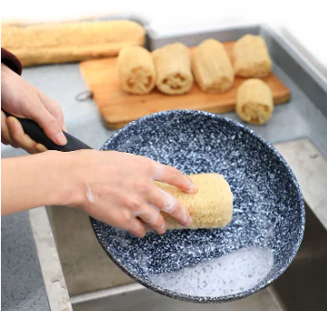 Natural loofah linen kitchen cleaning dishcloth (5) 2025073008352456