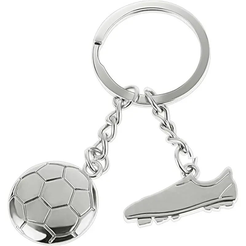 Metal Football Backpacks Charm Keychain-1