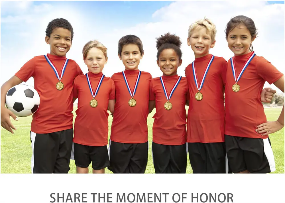 Metal Olympic Style Soccer Medal with Neck Ribbon-5