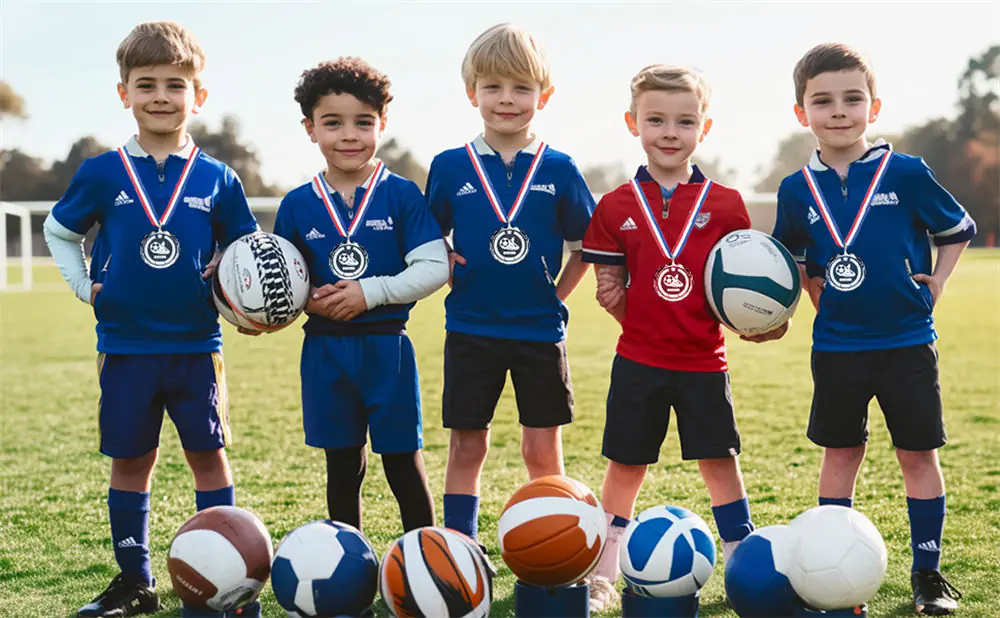Crystal Football Award Medal with Neck Ribbon-5