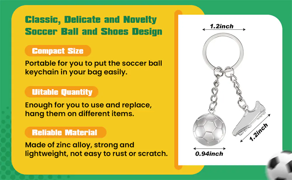 Metal Football Backpacks Charm Keychain-6