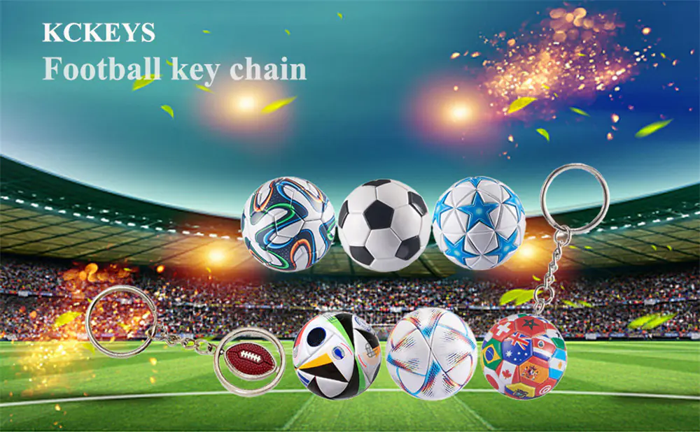 World Cup National Flags Football Keychain-7