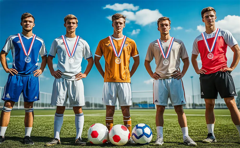 Crystal Football Award Medal with Neck Ribbon-7