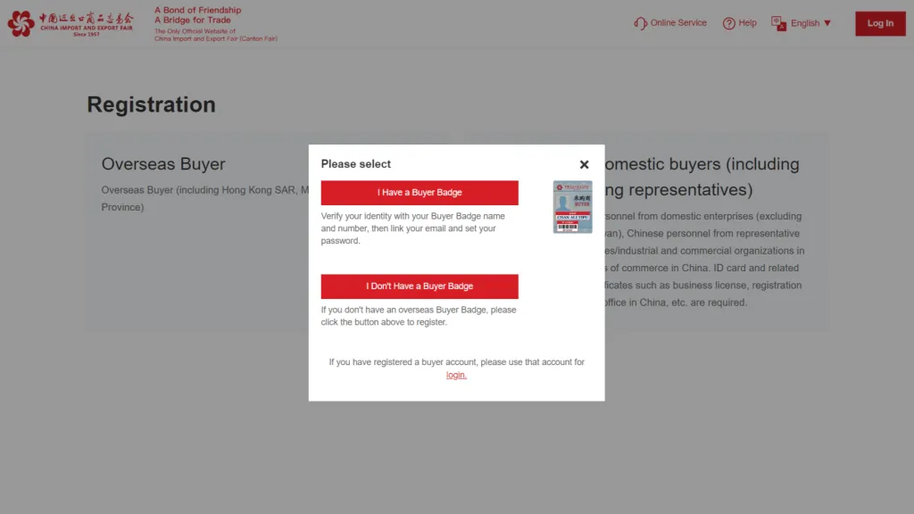 Register for Canton Fair