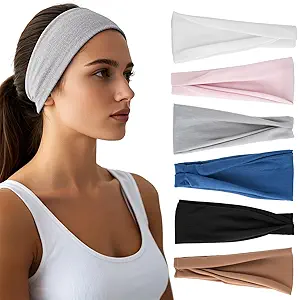 Bulk Custom Yoga Hairbands Manufacturer - 6 Color Elastic Gym Headbands