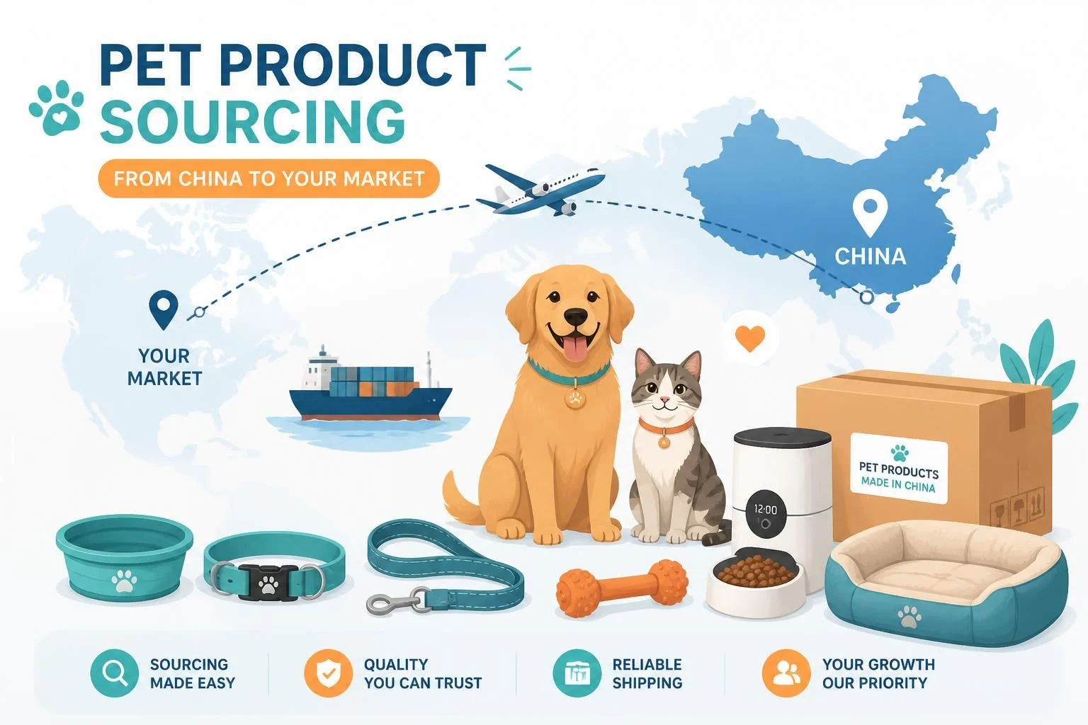 Pet product sourcing from China: from brief to shipment